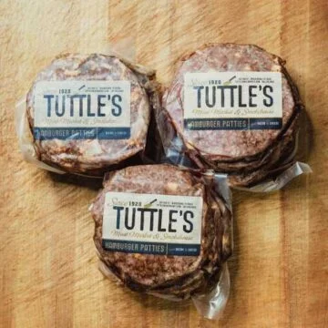 12- Half Pound, Hand Pressed Bacon & Cheese Seasoned Hamburger Patties