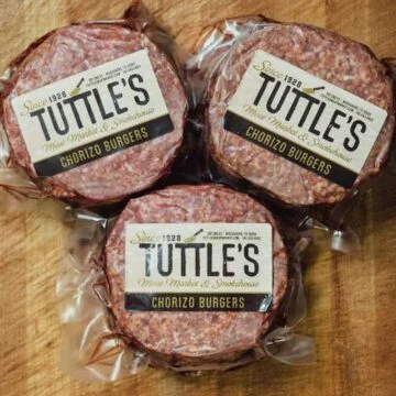 12- Half Pound, Hand Pressed Chorizo Seasoned Hamburger Patties