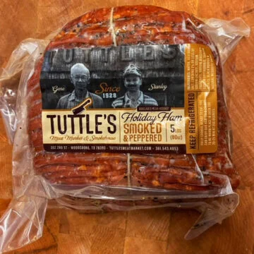 1- 5 Pound Tuttle’s Smoked and Peppered Ham